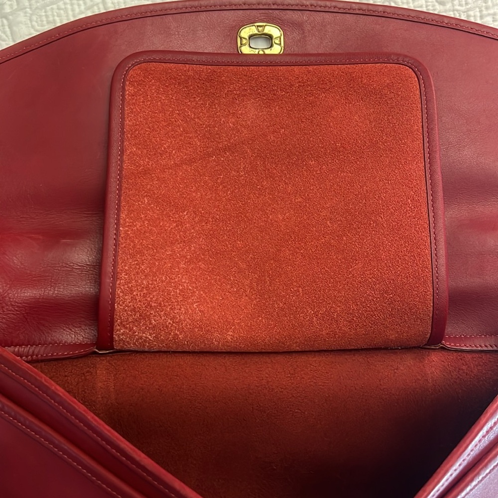 -𝐒𝐎𝐋𝐃-Vintage Red Coach Lexington Briefcase/Attache Case - Picture 15 of 16